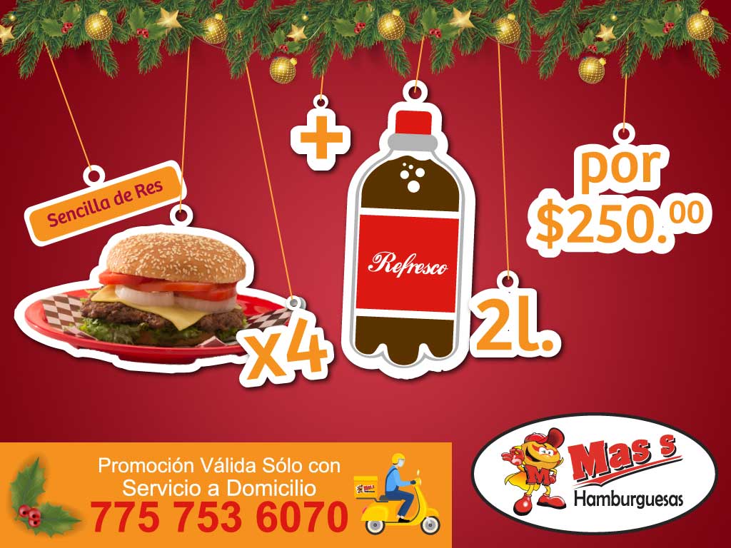 Promoción de Hamburguesas paraNavidad