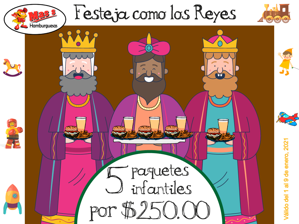 5 paquetes infantiles por 250 pesos